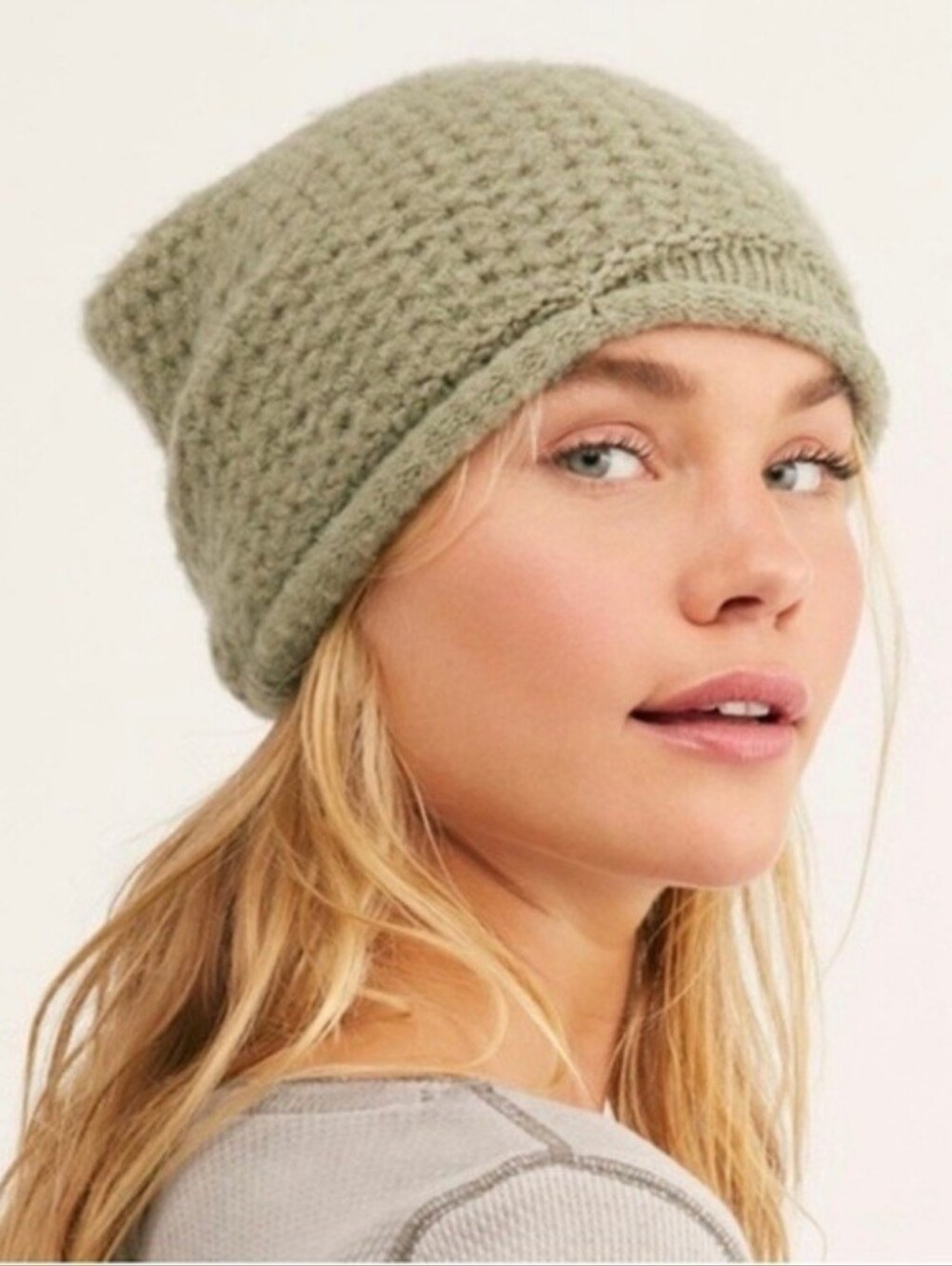 Free People | Dreamland Knit Beanie in Green One Size